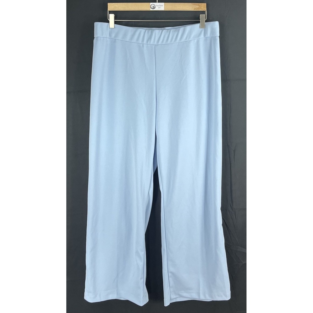 Vintage Ashley Stewart Plus Size 18/20 Powder Blue Wide Leg Pants Made in USA